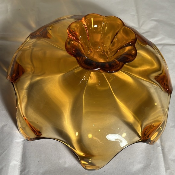 Auburn glass bowl, 10 inches round - Picture 3 of 5